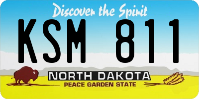 ND license plate KSM811