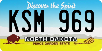 ND license plate KSM969