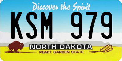 ND license plate KSM979