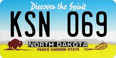 ND license plate KSN069