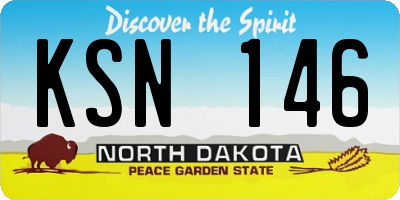 ND license plate KSN146