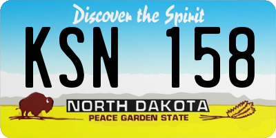 ND license plate KSN158