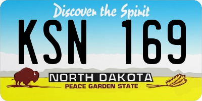 ND license plate KSN169
