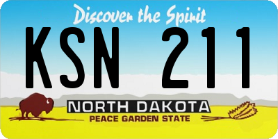 ND license plate KSN211