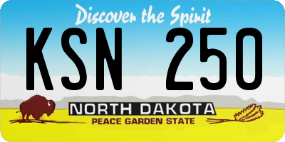 ND license plate KSN250