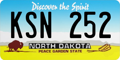 ND license plate KSN252