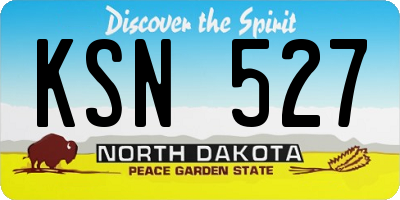 ND license plate KSN527