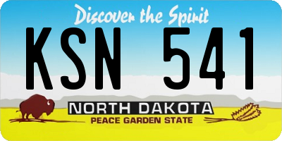 ND license plate KSN541