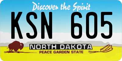 ND license plate KSN605