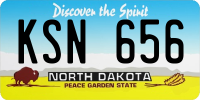 ND license plate KSN656