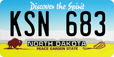 ND license plate KSN683