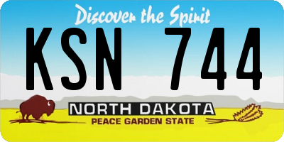 ND license plate KSN744