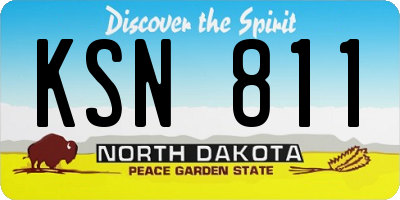 ND license plate KSN811