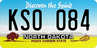 ND license plate KSO084