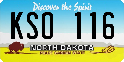 ND license plate KSO116