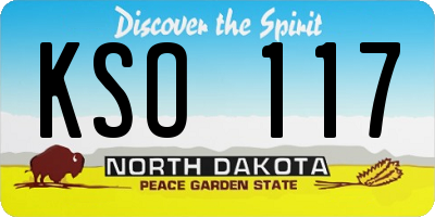 ND license plate KSO117
