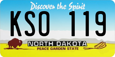 ND license plate KSO119