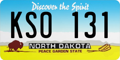 ND license plate KSO131
