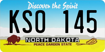 ND license plate KSO145