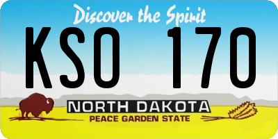 ND license plate KSO170