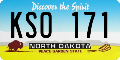 ND license plate KSO171