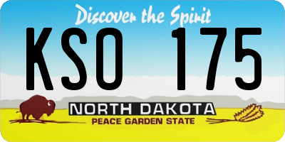 ND license plate KSO175
