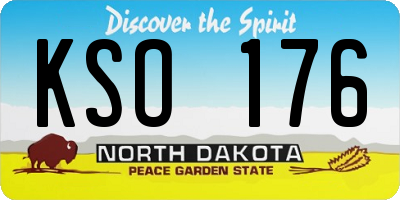 ND license plate KSO176