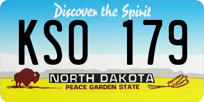 ND license plate KSO179