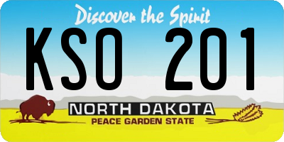 ND license plate KSO201