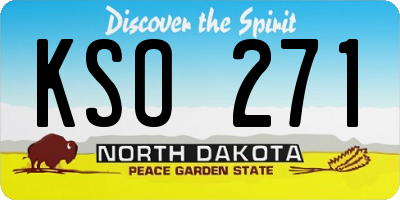 ND license plate KSO271