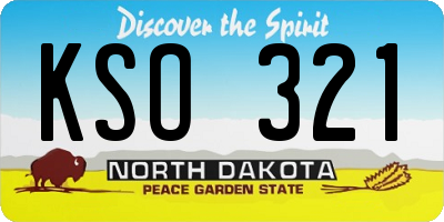 ND license plate KSO321