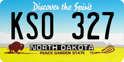 ND license plate KSO327