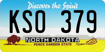 ND license plate KSO379