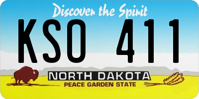 ND license plate KSO411