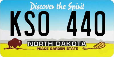 ND license plate KSO440