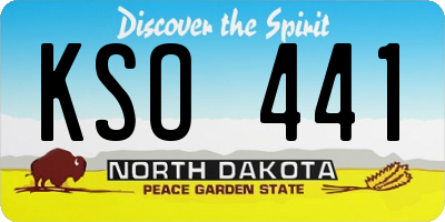 ND license plate KSO441