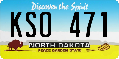 ND license plate KSO471