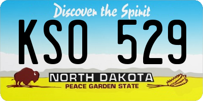 ND license plate KSO529