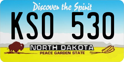 ND license plate KSO530
