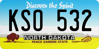 ND license plate KSO532