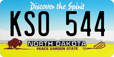 ND license plate KSO544