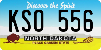 ND license plate KSO556