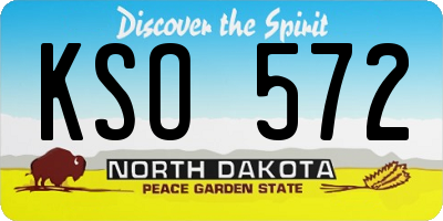 ND license plate KSO572