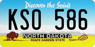 ND license plate KSO586