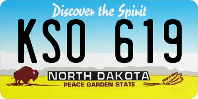 ND license plate KSO619