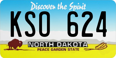 ND license plate KSO624