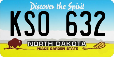 ND license plate KSO632