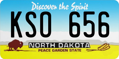 ND license plate KSO656