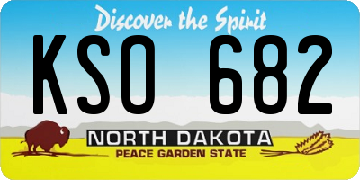 ND license plate KSO682