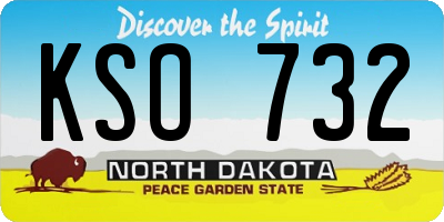 ND license plate KSO732